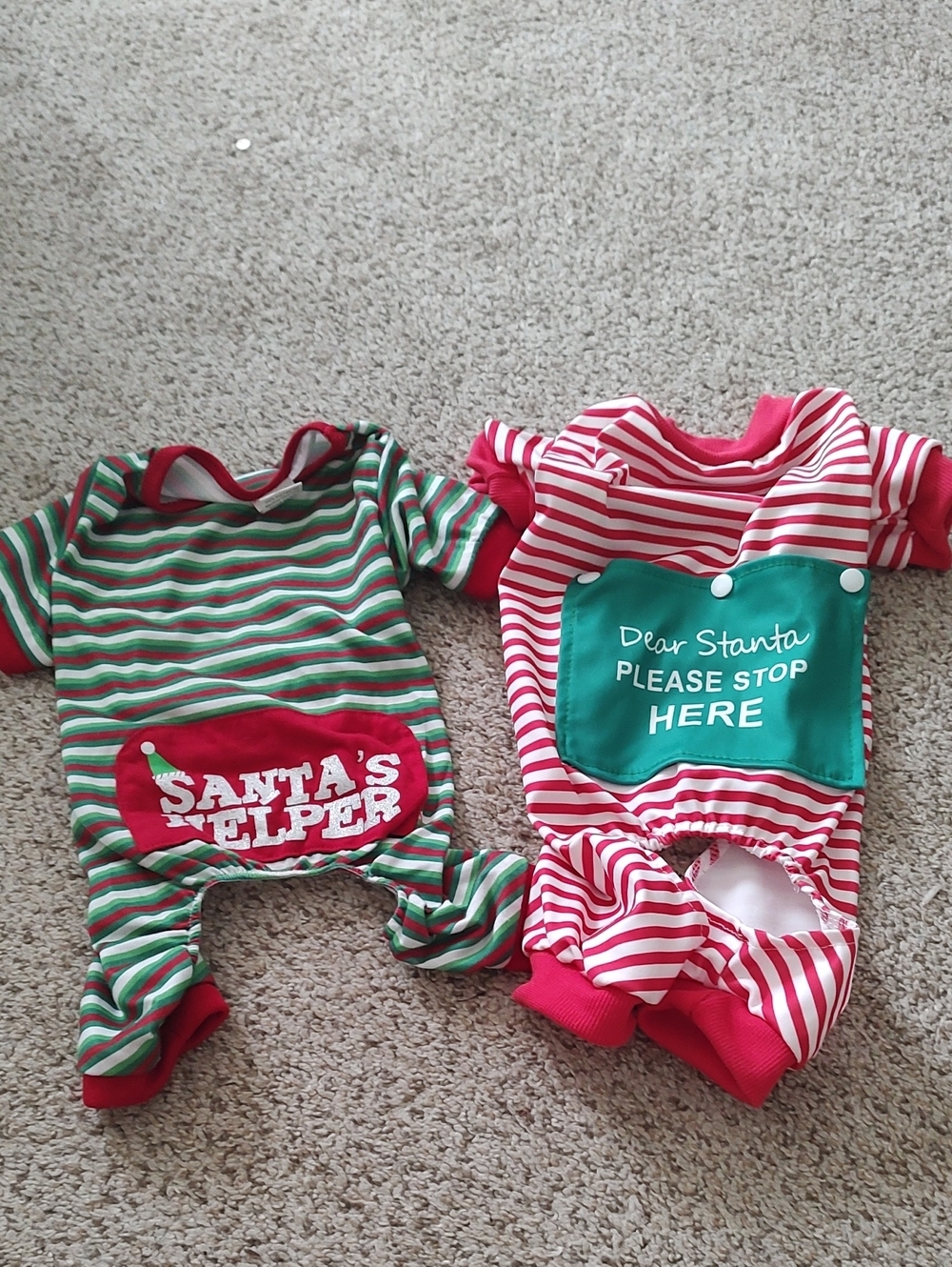 (2) Christmas Dog Pajamas